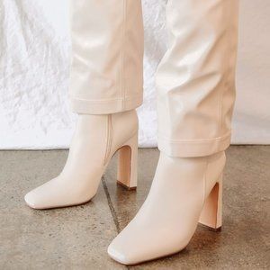 Lorlia Almond Square Toe Knee High Boots